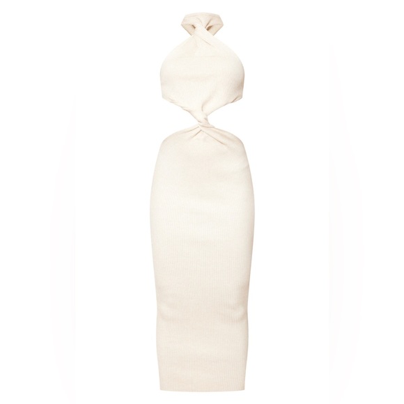 NWT- Knitted Twist Front Maxi Dress - Picture 1 of 3